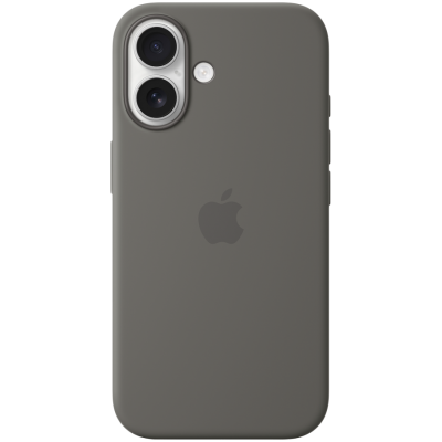 СИЛІКОНОВИЙ ЧОХОЛ IPHONE 16 SI CASE STONE GRAY-ZML