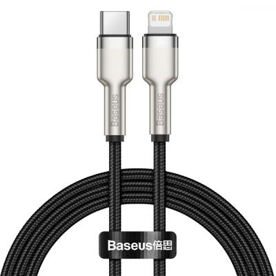 Кабель Baseus Cafule Metal Type-C to Lightning PD 20W 1m Black