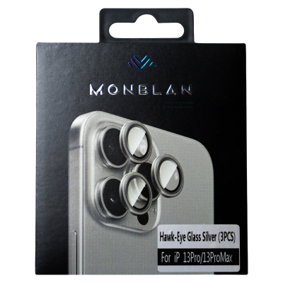 Захисне скло Monblan для камери iPhone 13Pro/13 Pro Max Metal Ring Series (Silver)