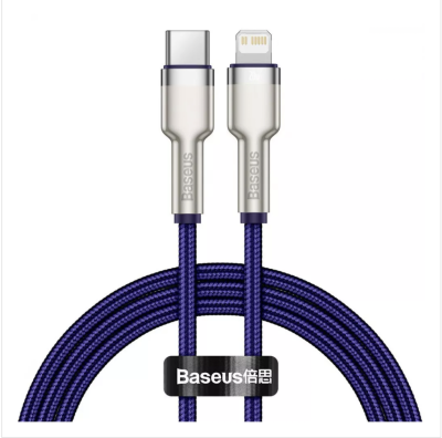 Кабель Baseus Cafule Metal Type-C to Lightning PD 20W 1m Purple