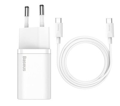 Зарядний пристрій Baseus PD Charger 25W + Cable Type-C to Type-C White