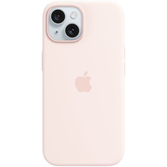 iPhone 15 Silicone Case with MagSafe - Light Pink,Model A3123