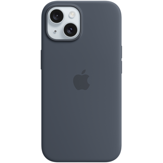 iPhone 15 Silicone Case with MagSafe - Storm Blue,Model A3123