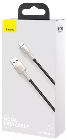 Кабель Baseus Cafule Metal USB-A  to Lightning PD 20W 1m Black