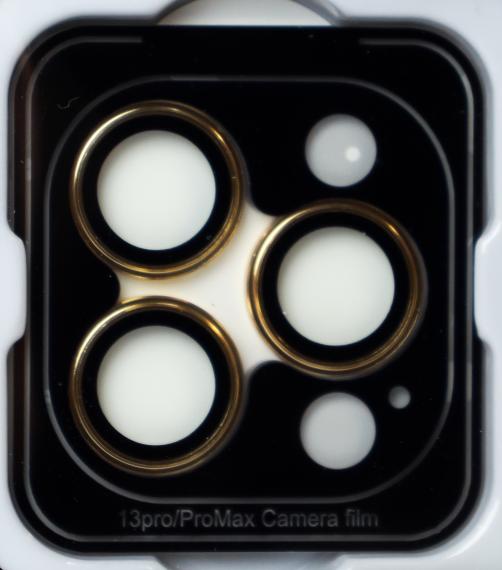 Захисне скло Monblan для камери iPhone 13Pro/13 Pro Max Metal Ring Series (Gold)