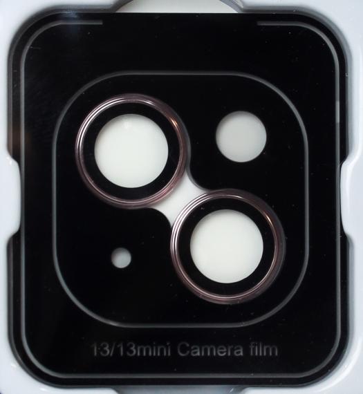 Захисне скло Monblan для камери iPhone 13Mini/13 Metal Ring Series (Pink)