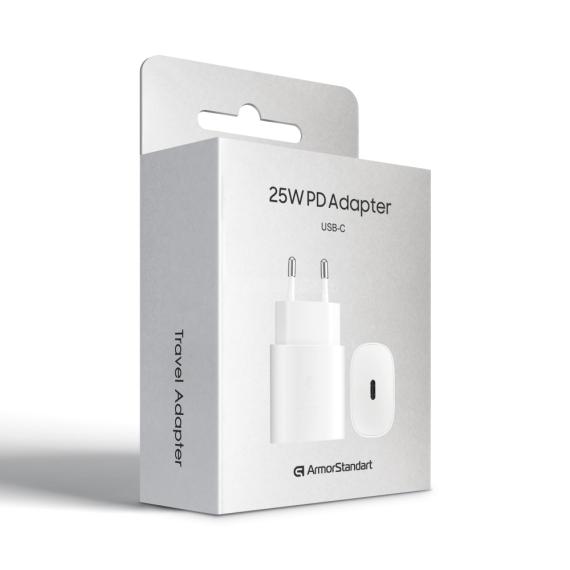 Зарядний пристрій ArmorStandart AR-TA800W UCB-C 25W Fast Charger white