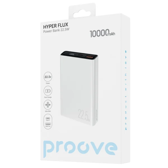 Повербанк Proove Hyper Flux Plus White 22.5W 10000mAh