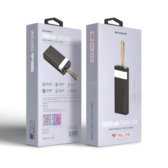 Повербанк ArmorStandart EnergyCore ASB20 PD22.5W 20000mAh Black