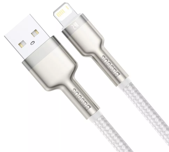 Кабель Baseus Cafule Metal USB-A  to Lightning PD 20W 1m White