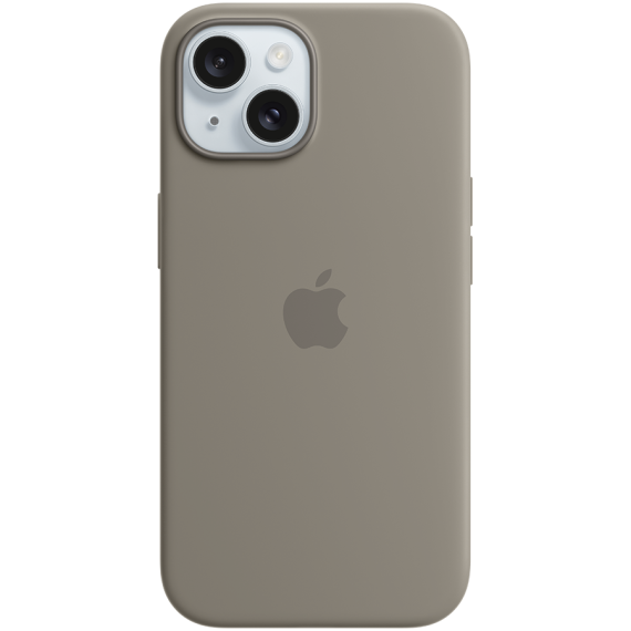 iPhone 15 Silicone Case with MagSafe - Clay,Model A3123