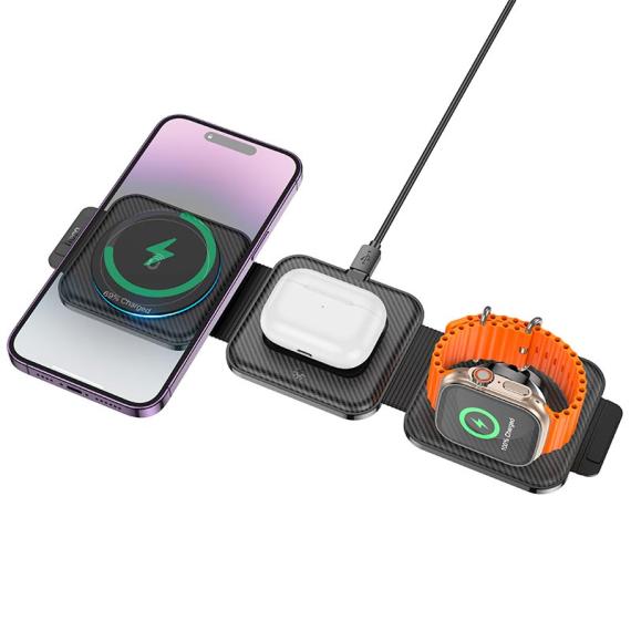 Зарядний пристрій Qi Hoco Unique 3-in-1 CQ4