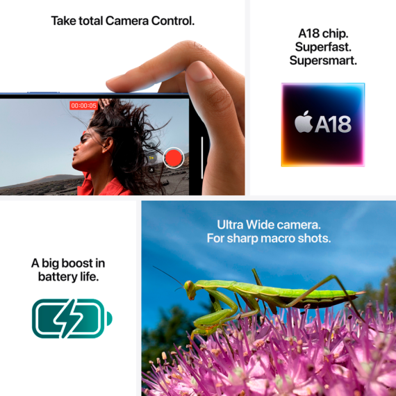 СМАРТФОН IPHONE 16 PNK 128GB- CAM