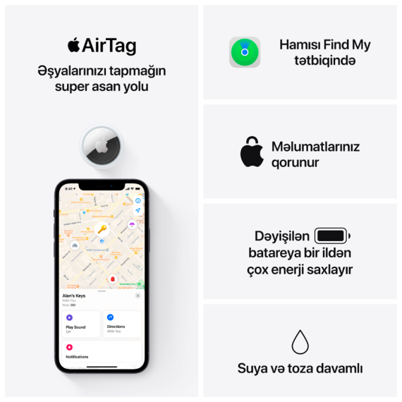 ТРЕКЕР AIRTAG 1 PACK-RUS