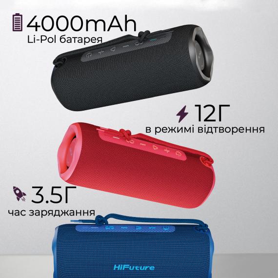 Портативна бездротова колонка HiFuture alpha.red