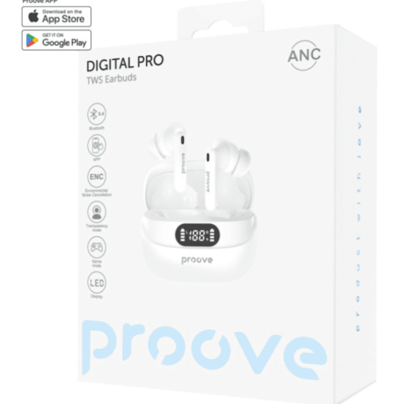 Бездротові навушники Proove Digital Pro TWS witch ANC white
