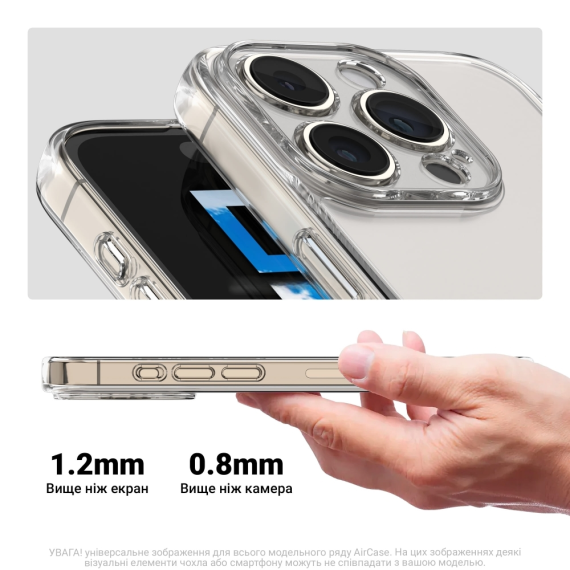 Чохол ArmorStandart Air iPhone 15 Plus Camera cover Clear