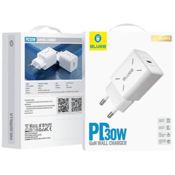 Адаптер Blueo (BT5925) PD30W GaN Series (White)