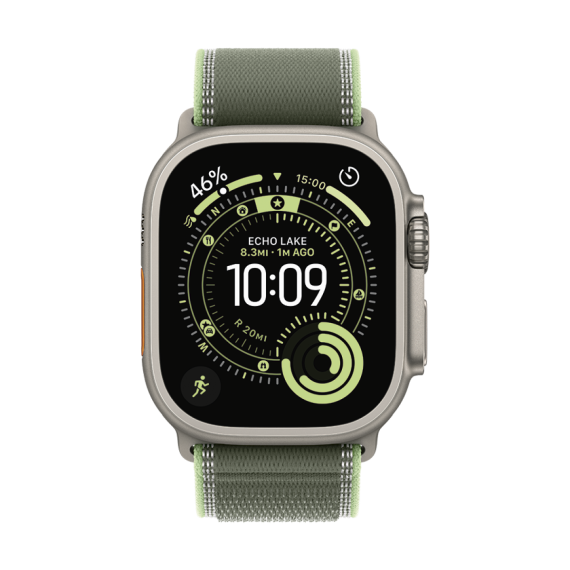 РЕМІНЕЦЬ ДЛЯ ГОДИННИКА APPLE WATCH 49 GRN/NEON N TI TL M/L-ZML
