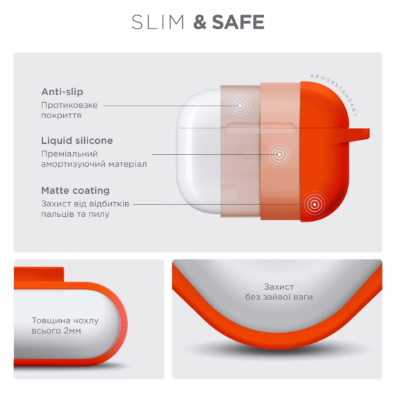 Чохол для навушників ArmorStandsrt Hang Case AirPods Pro 3 Orange