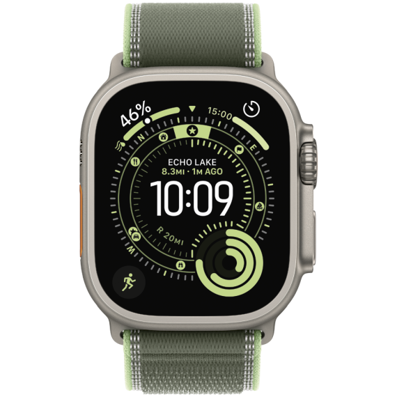 РЕМІНЕЦЬ ДЛЯ ГОДИННИКА APPLE WATCH 49 GRN/NEON N TI TL M/L-ZML