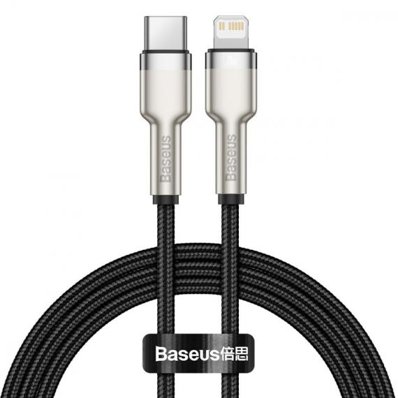 Кабель Baseus Cafule Metal Type-C to Lightning PD 20W 1m Black