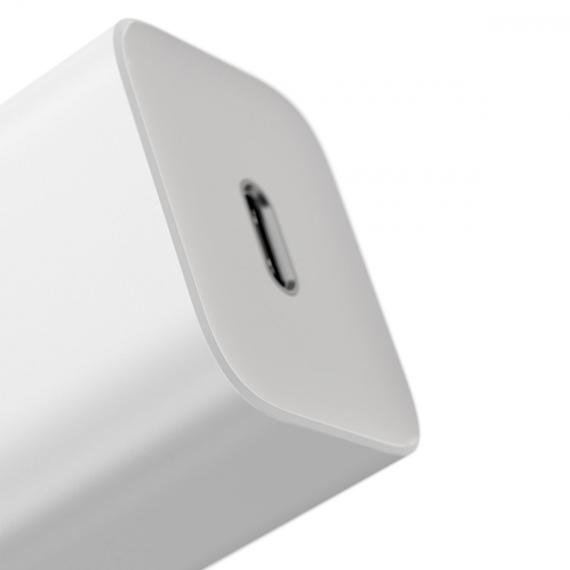 Зарядний пристрій Baseus Super Silicone PD Charger 20W (1Type-C) + Type-C to Lightning White