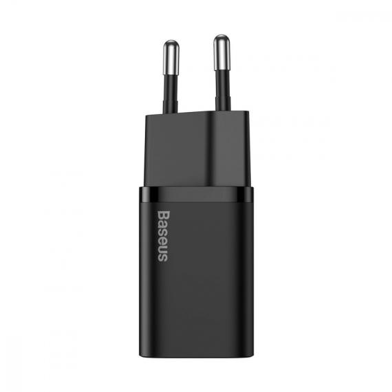 Зарядний пристрій Baseus Super Silicone PD Charger 20W (1Type-C) + Type-C to Lightning Black