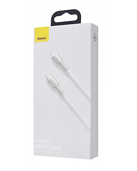 Кабель Baseus Cafule Metal Type-C to Lightning PD 20W 1m White