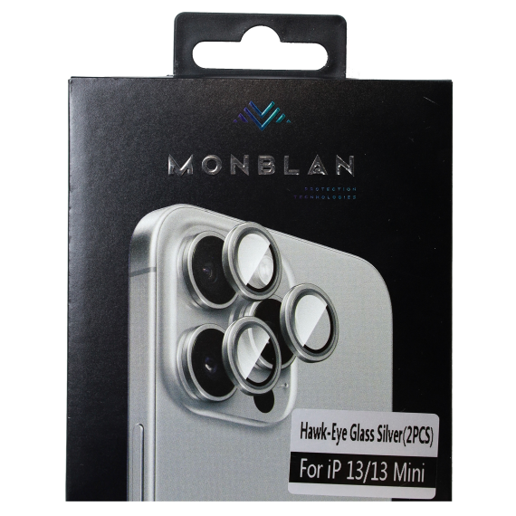 Захисне скло Monblan для камери iPhone 13Mini/13 Metal Ring Series (Starlight)