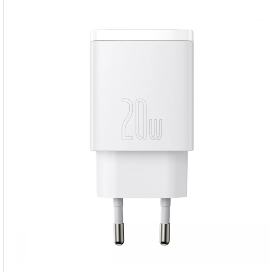 Зарядний пристрій Baseus Compact Quick Charger 20W QC+PD (Type-C+USB) White