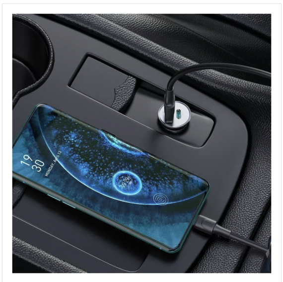Автомобільний зарядний пристрій Baseus Circular Metal 30W USB+ Type C