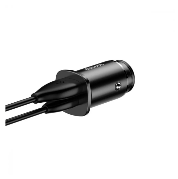 Автомобільний зарядний пристрій Baseus Square Metal 30W USB+ Type-C