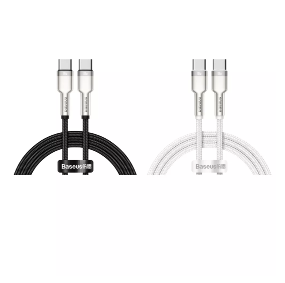 Кабель Baseus Cafule Metal Type-C to Type-C 100W 2m White