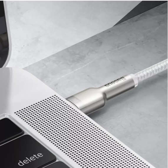 Кабель Baseus Cafule Metal Type-C to Type-C 100W 2m White