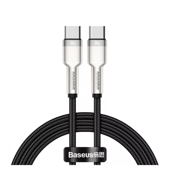 Кабель Baseus Cafule Metal Type-C to Type-C 100W 2m Black