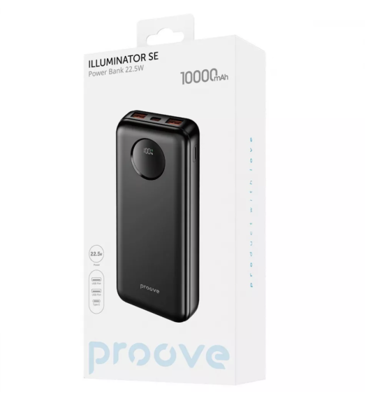 Повербанк Proove Illuminator SE 22.5W 10000mAh Black