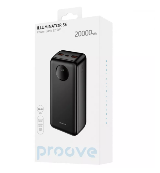 Повербанк Proove Illuminator SE 22.5W 20000mAh Black