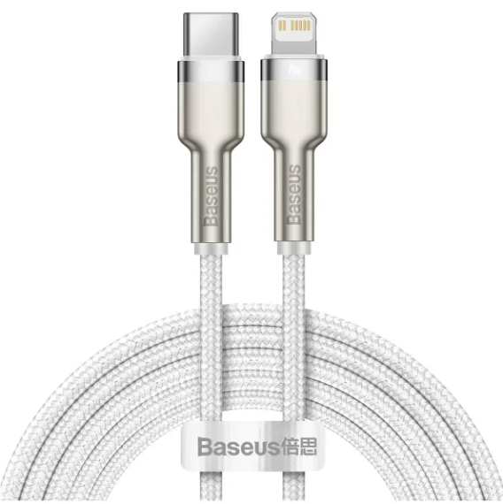 Кабель Baseus Cafule Metal Type-C to Lightning PD 20W 2m White