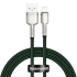Кабель Baseus Cafule Metal USB-A  to Lightning PD 20W 1m Green