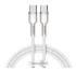 Кабель Baseus Cafule Metal Type-C to Type-C 100W 1m White